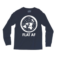 Flat Af Flat Earth Society Long Sleeve Shirts | Artistshot