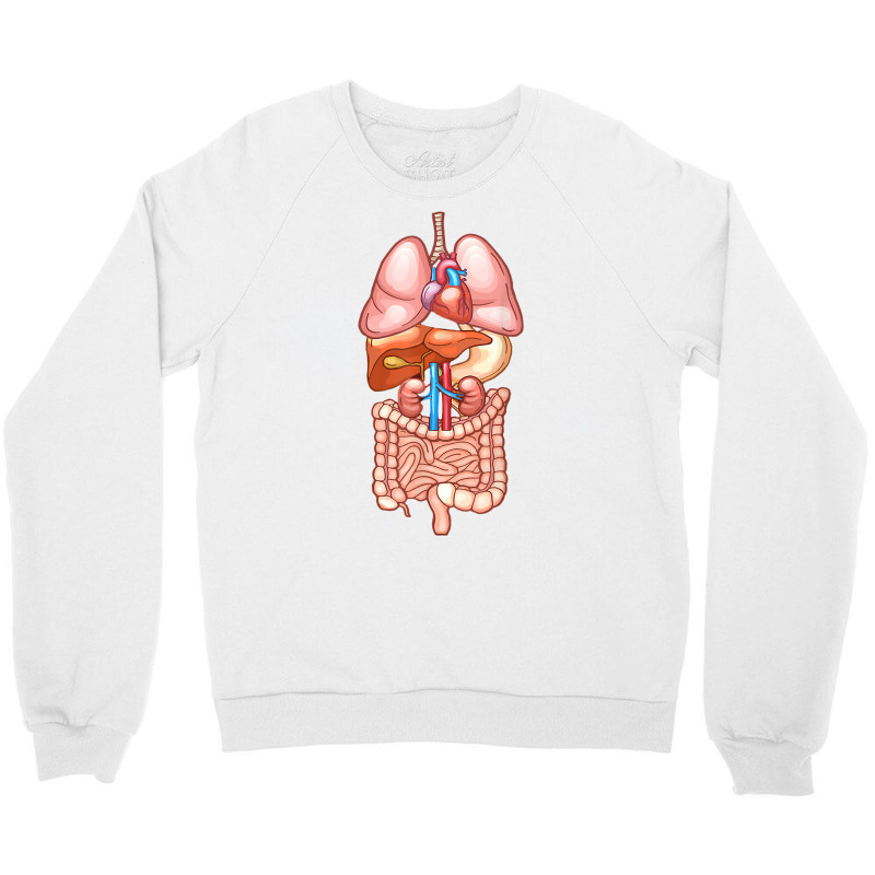 Halloween T Shirt Internal Organ Diagram Anatomy Crewneck Sweatshirt | Artistshot