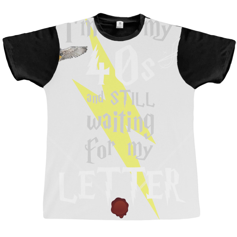 In My 40s Waiting For Magic   White Text 34 Graphic T-shirt by koromaqazit | Artistshot