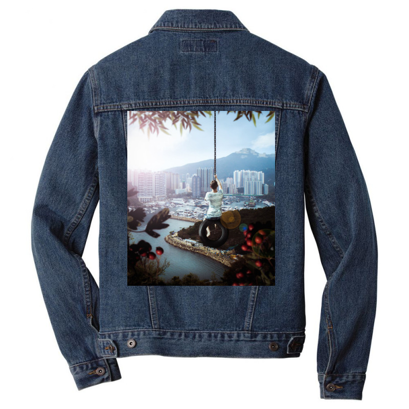 Hong Kong Park Men Denim Jacket by omerpsd | Artistshot