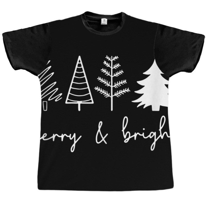 Merry And Bright Christmas Tree Tank Top Graphic T-shirt | Artistshot