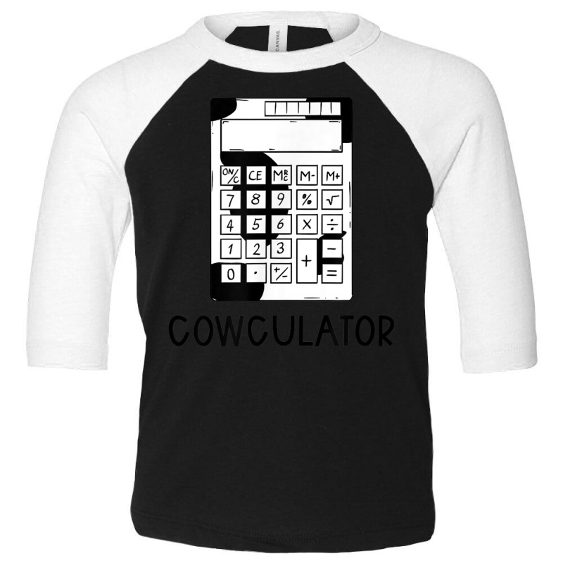 Cowculator   Cute Funny Calculator Math Teacher T Toddler 3/4 Sleeve Tee by choninzel | Artistshot