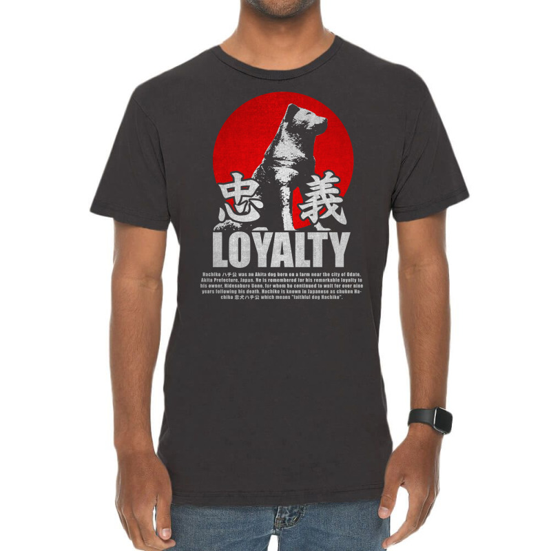 Hachiko Loyalty Dog Vintage T-Shirt by luelfeninao | Artistshot