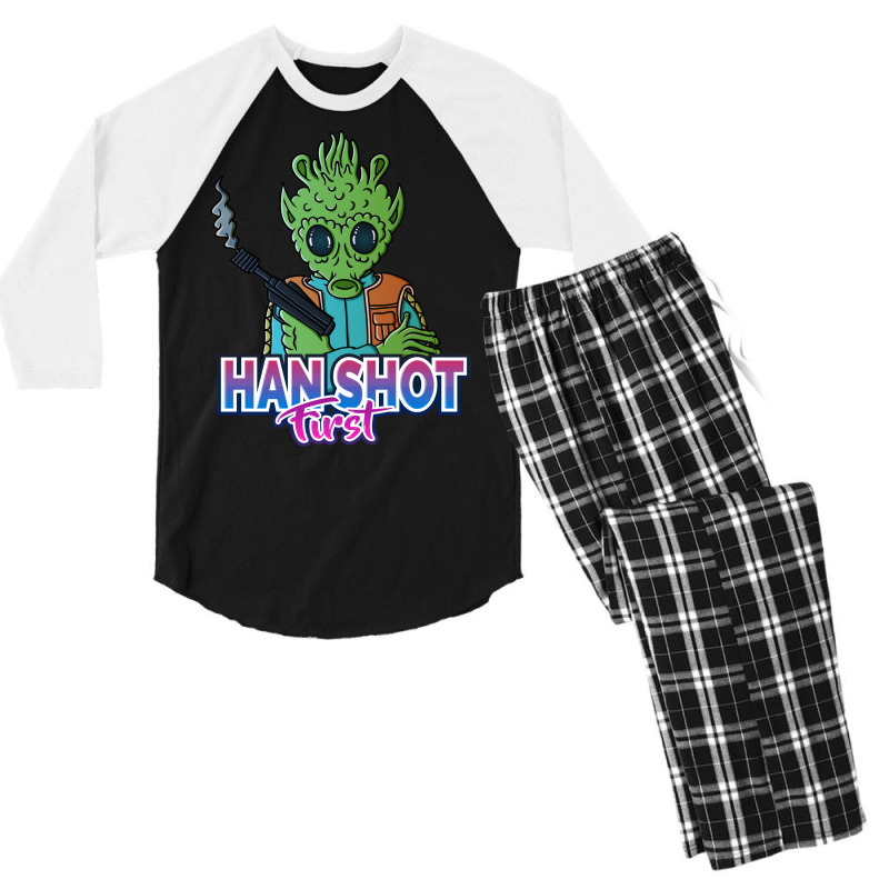 Han Shot First! Men's 3/4 Sleeve Pajama Set by luelfeninao | Artistshot