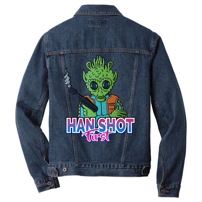 Han Shot First! Men Denim Jacket by luelfeninao | Artistshot