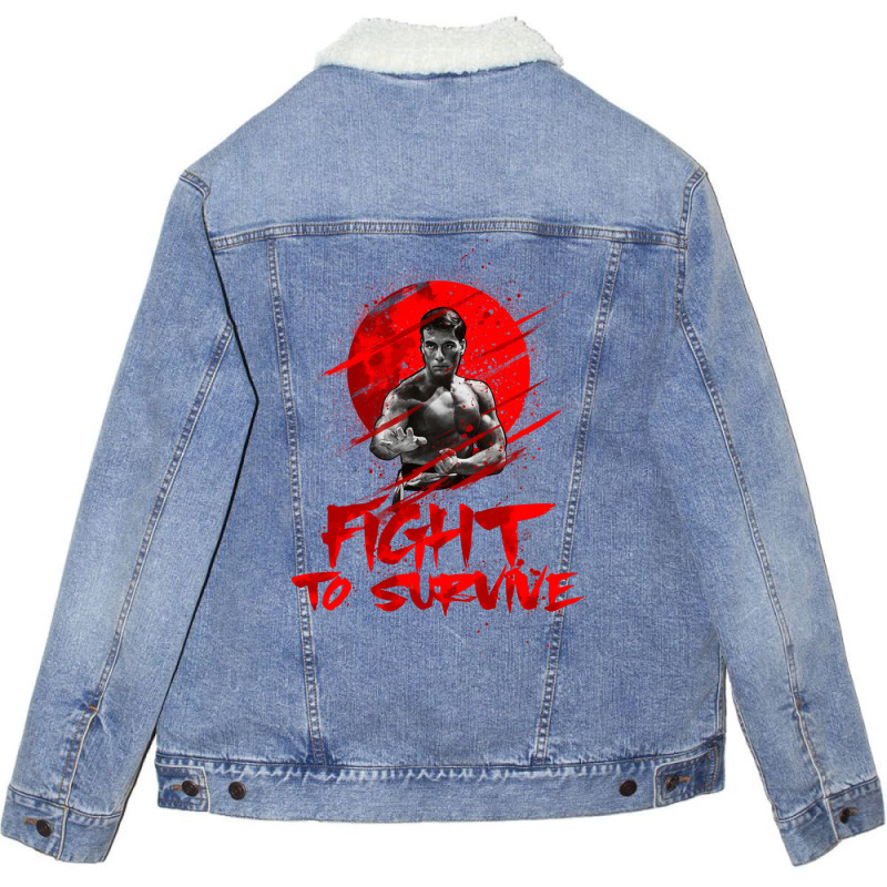 Bloodsport Unisex Sherpa-Lined Denim Jacket by bokshielverts | Artistshot