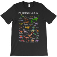 Types Of Dinosaurs Alphabet A Z Abc Dino Rex Ident T-shirt | Artistshot