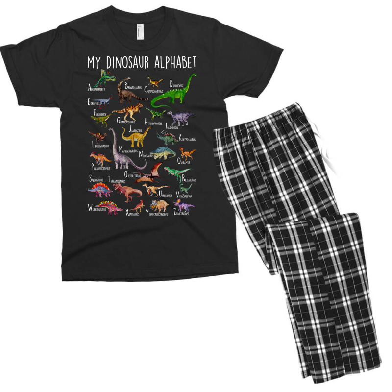 Types Of Dinosaurs Alphabet A Z Abc Dino Rex Ident Men's T-shirt Pajama Set | Artistshot