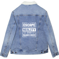 Escape Reality And Balance Rocks Unisex Sherpa-lined Denim Jacket | Artistshot