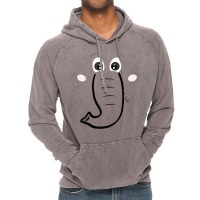 Elephant Face, Cartoon Style, Easy Halloween Costu Vintage Hoodie | Artistshot