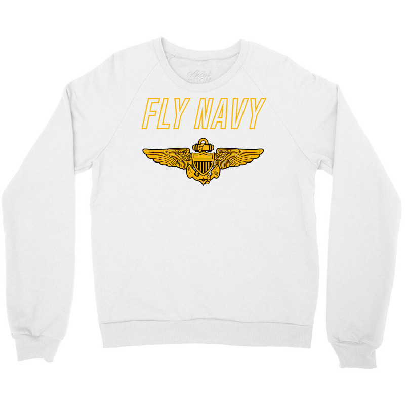 Fly Navy Sweatshirt Classic Navy Pilot Wings Sweat Crewneck Sweatshirt | Artistshot