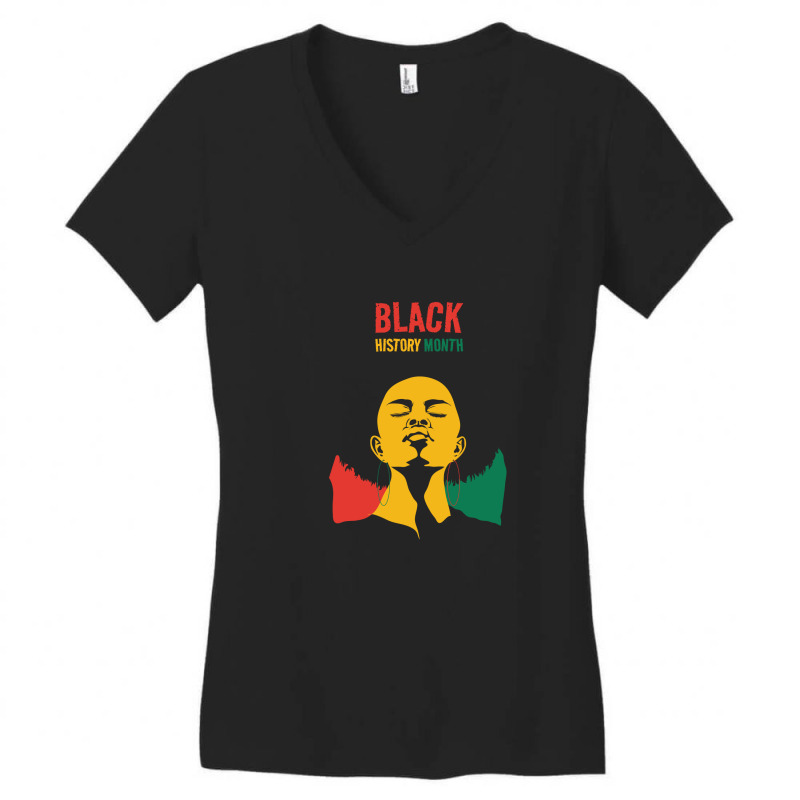 Black History Month Women's V-Neck T-Shirt by Tokosiji | Artistshot