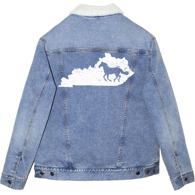 Kentucky Map Horse Hoodie, Kentucky Shirt, Thoroug Unisex Sherpa-lined Denim Jacket | Artistshot