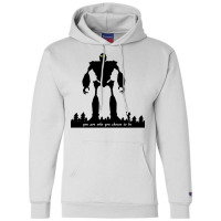 Iron Giant   Choose Who You Are Champion Hoodie | Artistshot