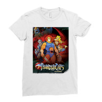 Kids Thundercats Classic Group Shot Poster T Shirt Ladies Fitted T-shirt | Artistshot