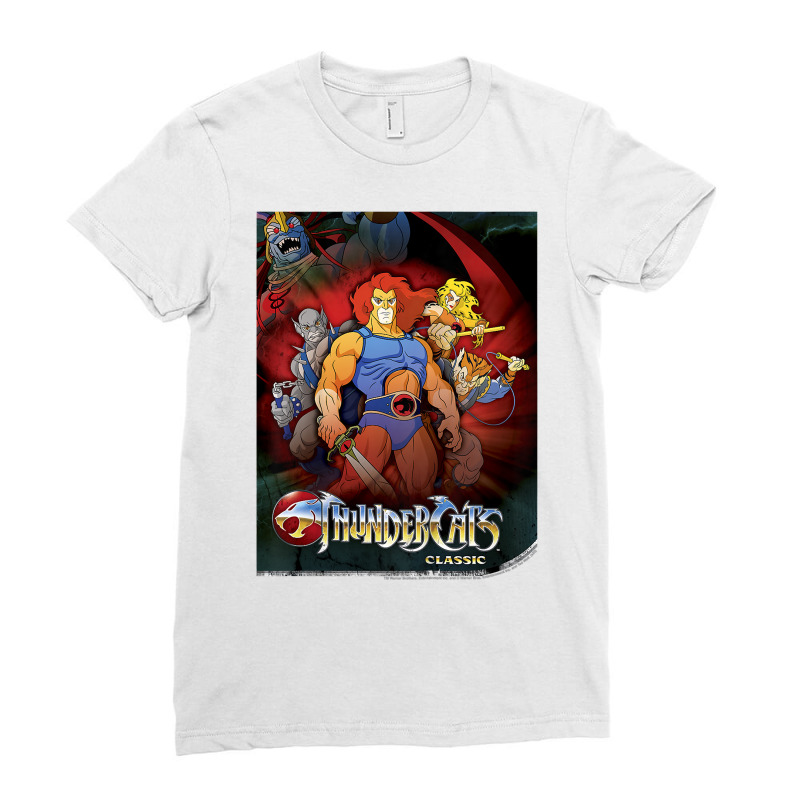 Kids Thundercats Classic Group Shot Poster T Shirt Ladies Fitted T-Shirt by nikpeycha | Artistshot