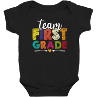 Team First Grade Teacher Students Back To School N Baby Bodysuit | Artistshot