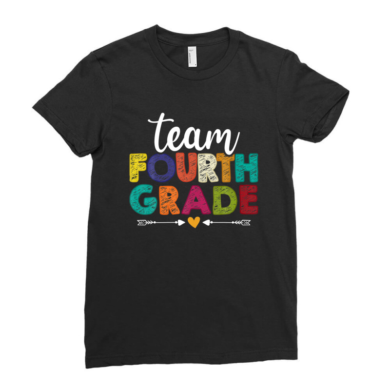 Team Fourth Grade Teacher Students Back To School Ladies Fitted T-Shirt by burisiuliq2 | Artistshot