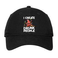 I Create Drunk People Funny Octopus Mixology Barte Adjustable Cap | Artistshot