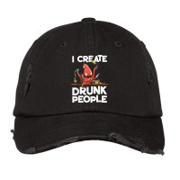 I Create Drunk People Funny Octopus Mixology Barte Vintage Cap | Artistshot