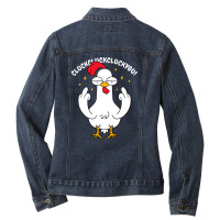 Cluckcluckcluckyou! Ladies Denim Jacket | Artistshot