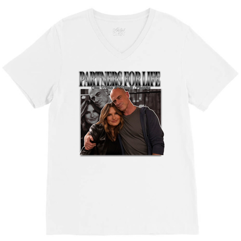 Partners For Life Mariska Hargitay And Chris Melon V-Neck Tee by bekeevsreckok | Artistshot