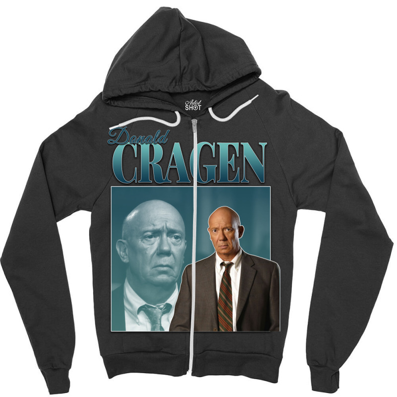 Donald Cragen 90s Inspired Vintage Homage Zipper Hoodie by lehnenbeytutl | Artistshot