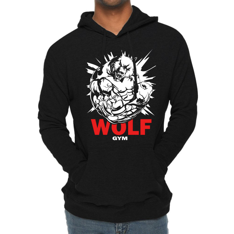 Wolf Gym Beast Power Lightweight Hoodie | Artistshot