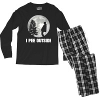 I Pee Outside I Love Peeing Outside Funny Camping Men's Long Sleeve Pajama Set | Artistshot