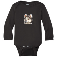 Wolf Digital Painting Long Sleeve Baby Bodysuit | Artistshot