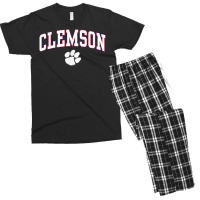 Clemson Tigers Arch Over Orange Officially License Men's T-shirt Pajama Set | Artistshot