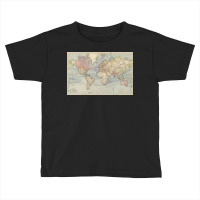 Vintage Map Of The World (1883) Toddler T-shirt | Artistshot