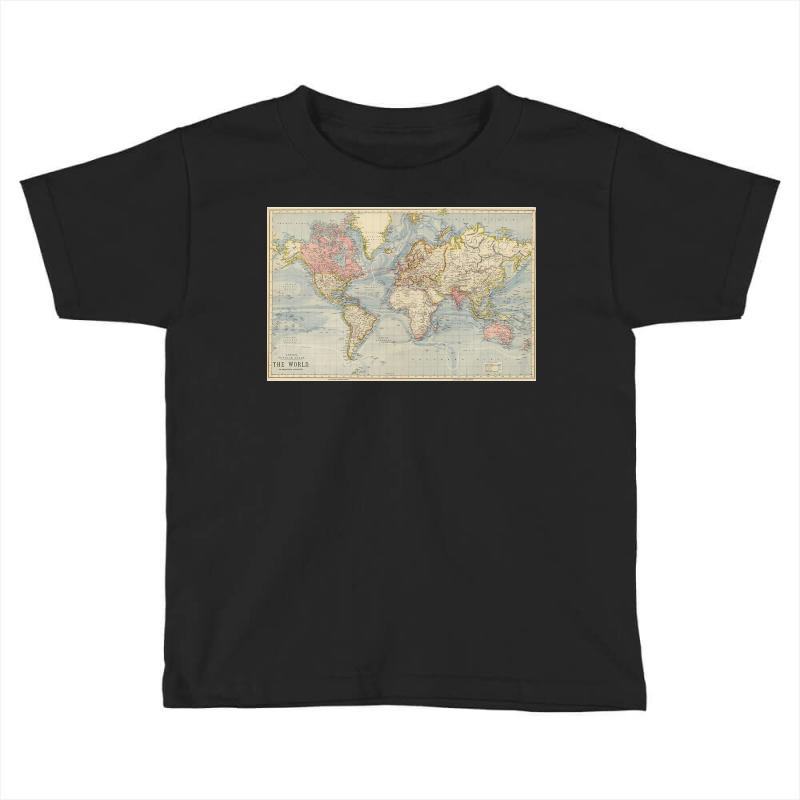 Vintage Map Of The World (1883) Toddler T-shirt | Artistshot