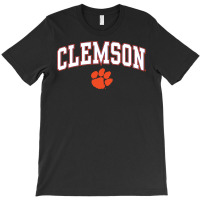 Clemson Tigers Arch Over Black Officially Licensed T-shirt | Artistshot