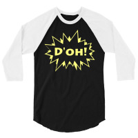 Funny American D'oh New 3/4 Sleeve Shirt | Artistshot