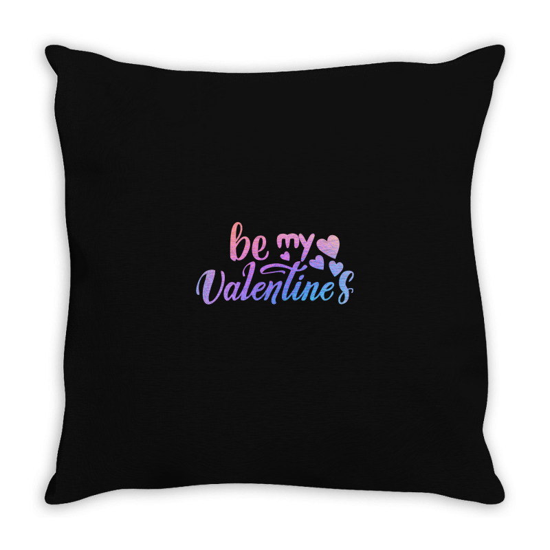 Iridescent Valentine - Be my valentines Throw Pillow