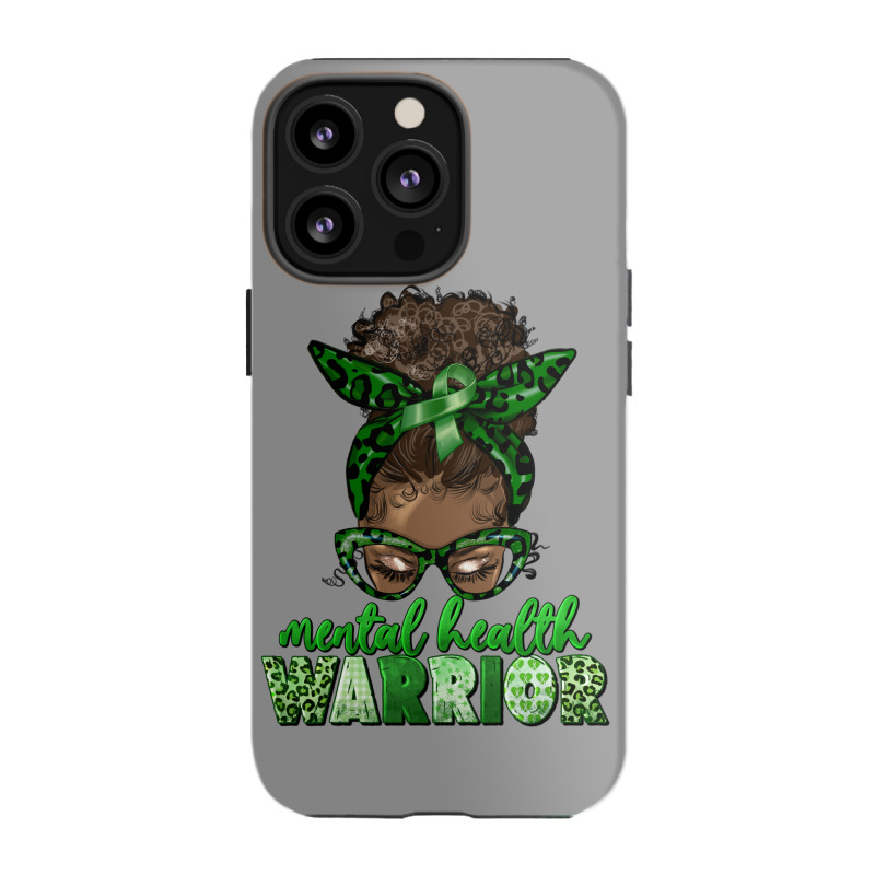 Mental Health Warrior Afro Messy Bun Iphone 13 Pro Case | Artistshot