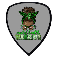 Mental Health Warrior Afro Messy Bun Shield S Patch | Artistshot