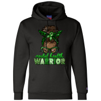 Mental Health Warrior Afro Messy Bun Champion Hoodie | Artistshot