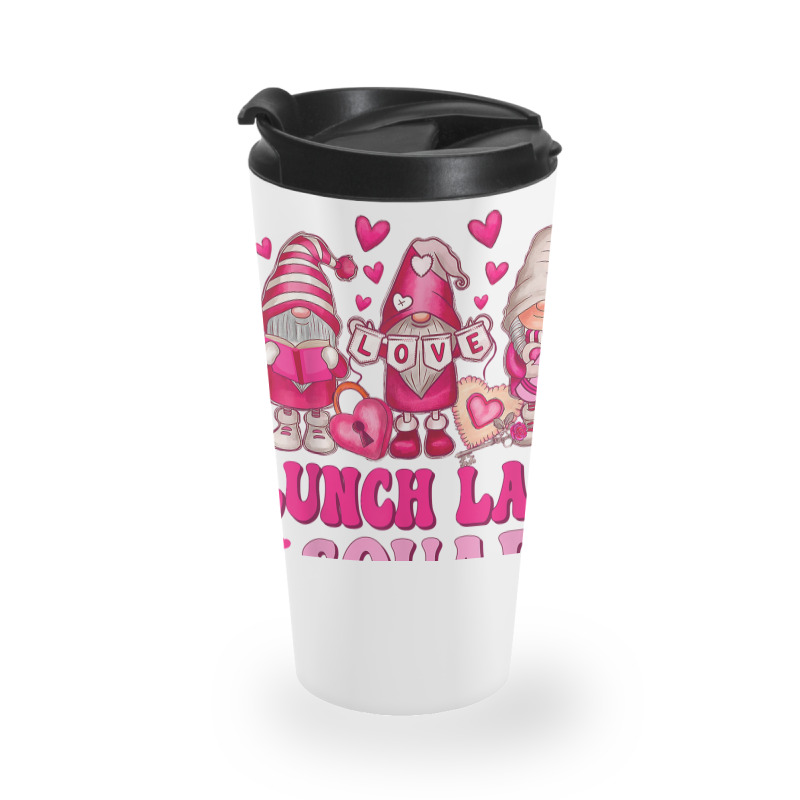 Lunch Lady Teacher Squad Valentines Day Gnomes Hol Travel Mug | Artistshot