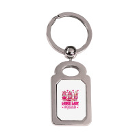 Lunch Lady Teacher Squad Valentines Day Gnomes Hol Silver Rectangle Keychain | Artistshot