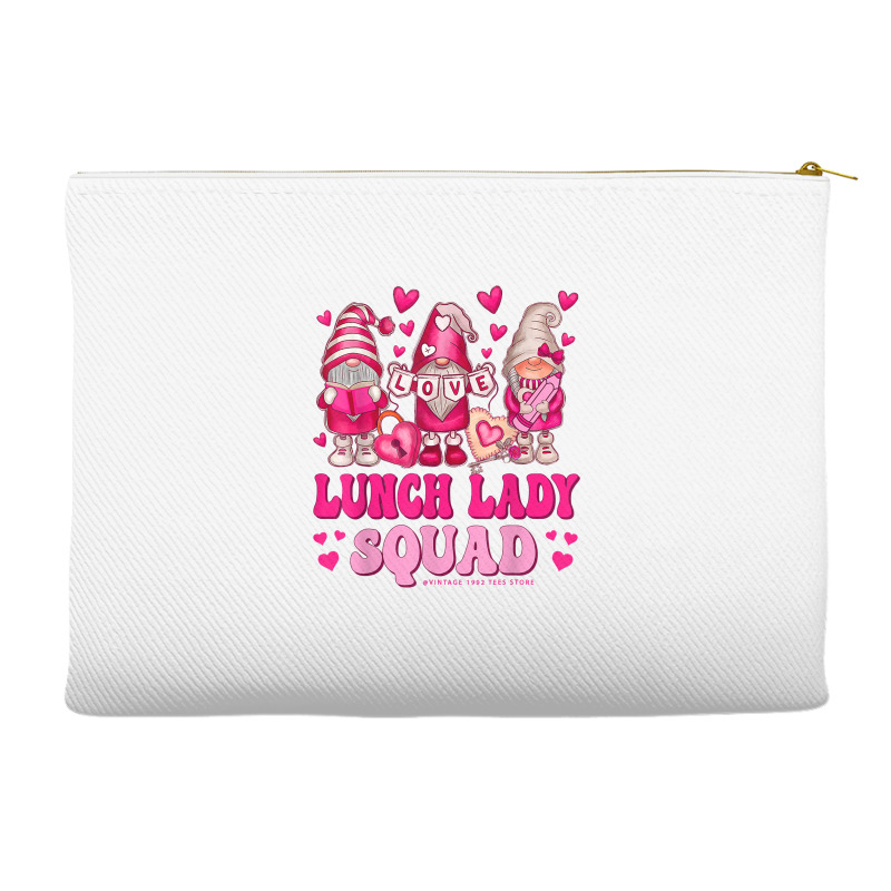 Lunch Lady Teacher Squad Valentines Day Gnomes Hol Accessory Pouches | Artistshot