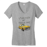 I Survived My Trip To Nyc Women's V-neck T-shirt | Artistshot