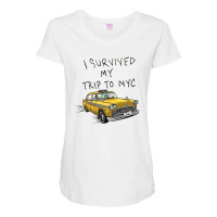 I Survived My Trip To Nyc Maternity Scoop Neck T-shirt | Artistshot