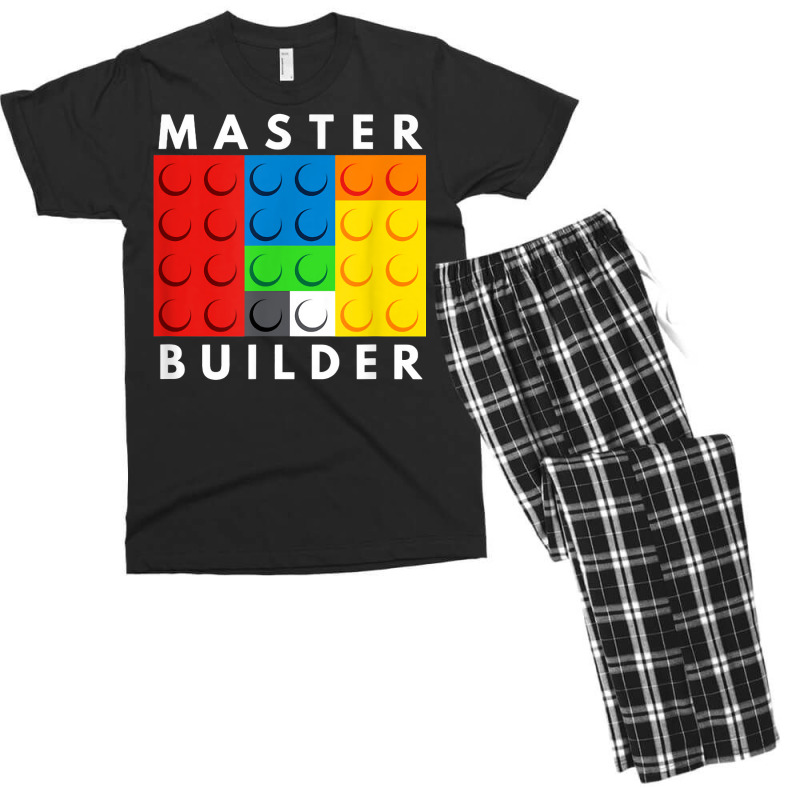 Master Builder Building Blocks Brick Builders Toys Men's T-shirt Pajama Set | Artistshot