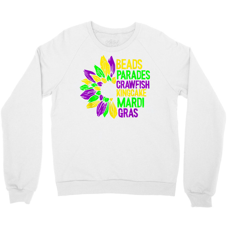 Beads Parades Crawfish Kingcake Mardi Gras Masquer Crewneck Sweatshirt | Artistshot