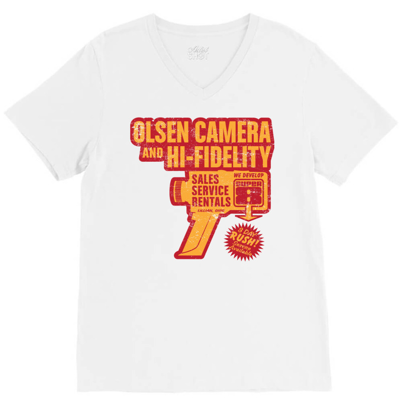 Olsen Camera V-Neck Tee by gulfanarkamg | Artistshot