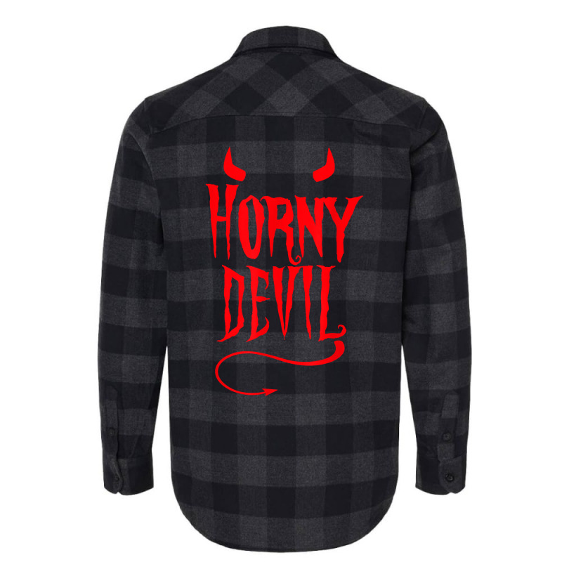 Horny Devil Sexy Sinner Horns Tail Adult Sinful Hu Flannel Shirt | Artistshot