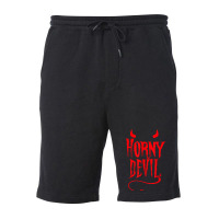 Horny Devil Sexy Sinner Horns Tail Adult Sinful Hu Fleece Short | Artistshot