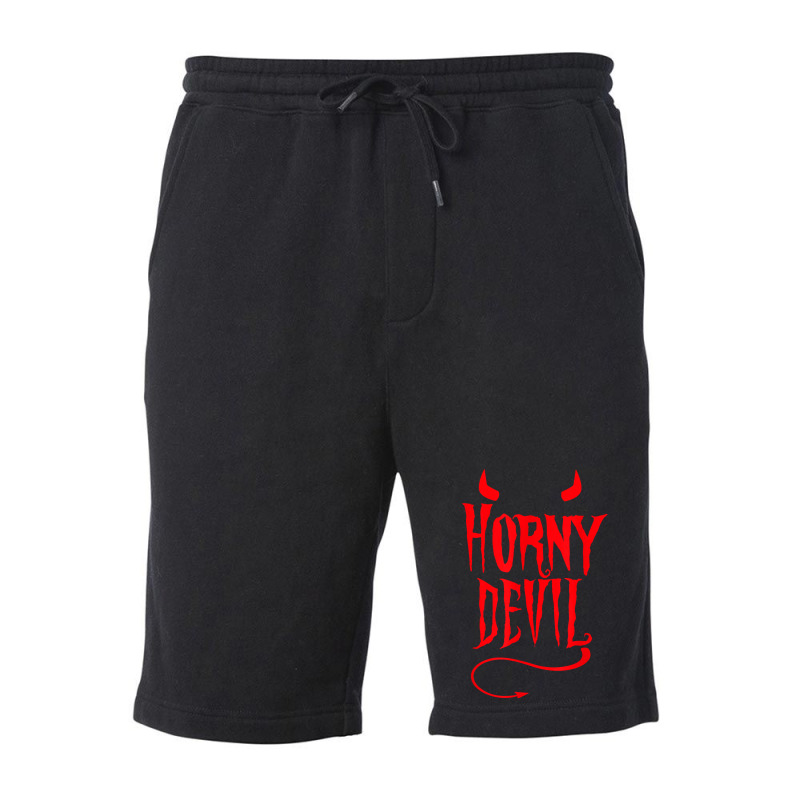 Horny Devil Sexy Sinner Horns Tail Adult Sinful Hu Fleece Short | Artistshot